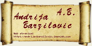 Andrija Barzilović vizit kartica